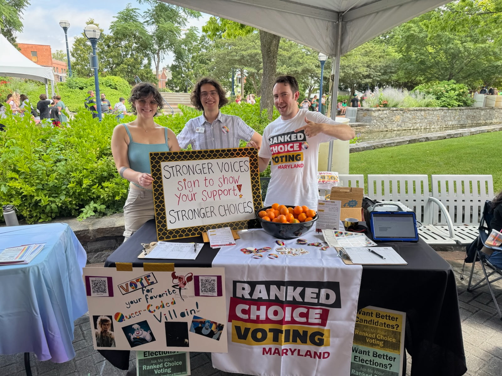 RCV Maryland team at Frederick Pride 2025